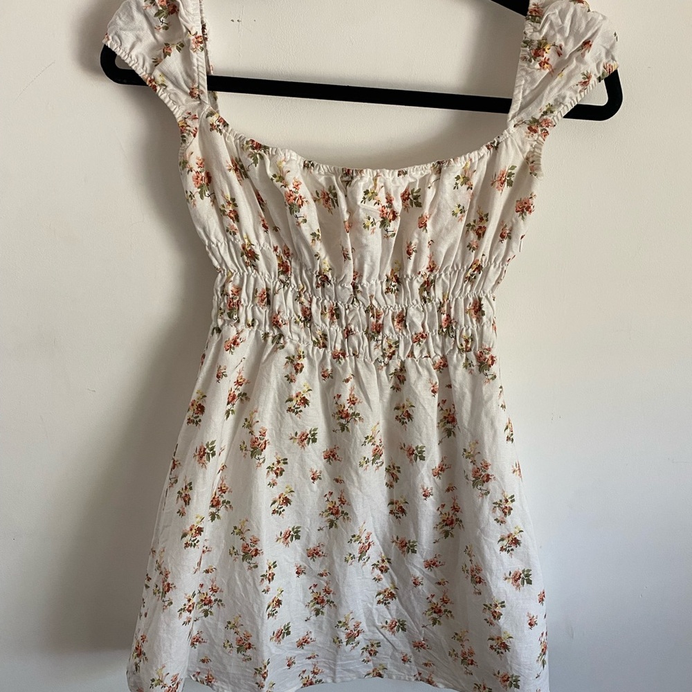 Polly Floral Cotton‎ Dress with Smocked Waist Size 4 Boho Cottagecore Feminine